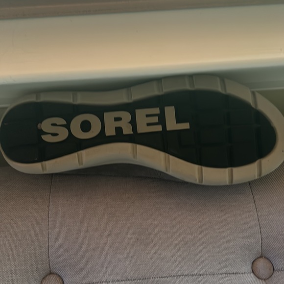 Sorel gray suede winter boat with fur cuff - Picture 5 of 6